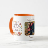 Thankful Grateful Blessed Thanksgiving Photo Mok (Voorkant links)