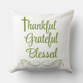 Thankful Grateful Blessed Thanksgiving Quote Kussen