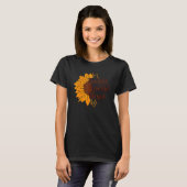 Thankful Grateful Blessed Thanksgiving Sunflower T-shirt (Voorkant volledig)
