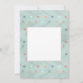 "Thankful, Grateful, Blessed" turquoise-grijs Kaart (Achterkant)