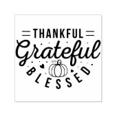 Thankful Grateful Blessed Typography  Zelfinktende Stempel (Design)