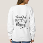 Thankful Grateful Blessed Woman Script White Trui (Achterkant)