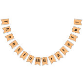 Thankful & Grateful Oranje Chevron - Bunting Flags Vlaggetjes (Alle)