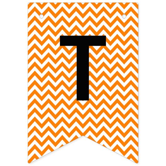 Thankful & Grateful Oranje Chevron - Bunting Flags Vlaggetjes (Eerste vlag)