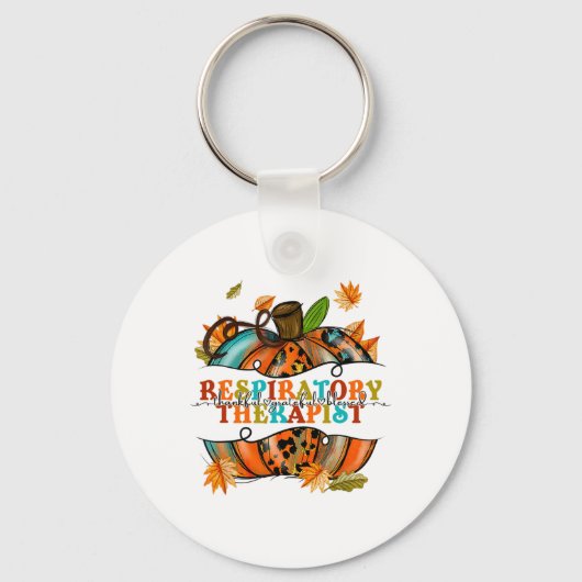 Thankful Grateful Respiratory Therapist Pumpkin Au Sleutelhanger (Voorkant)