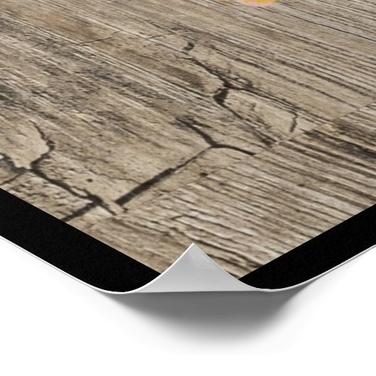 Thankful & Grateful Rustic Wood Poster (Hoek)