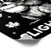 Thankful Grateful Slightly Feral Funny Raccoon Aut Poster (Hoek)