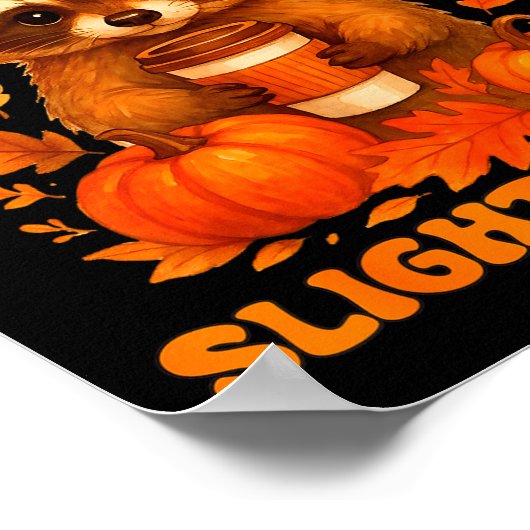 Thankful Grateful Slightly Feral Funny Raccoon Tha Poster (Hoek)