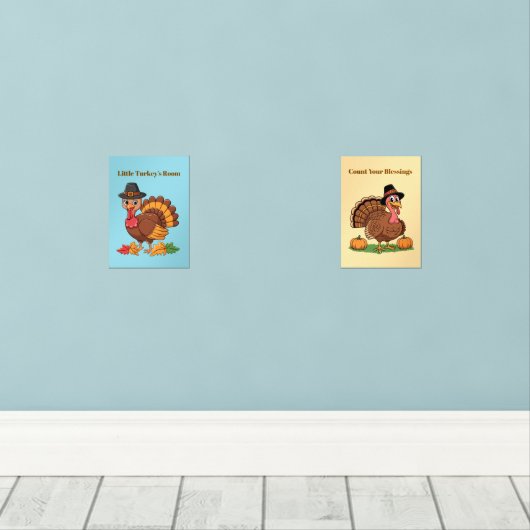 Thankful & Grateful Thanksgiving Print Set (Houten vloer)