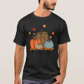 Thankful Greatful Blessed Leopard Pumpkin  Thanksg T-shirt (Voorkant)