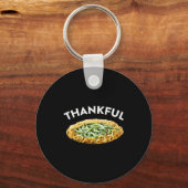 Thankful Green Bean Cerole Thanksgiving Dinner  Sleutelhanger (Voorkant)
