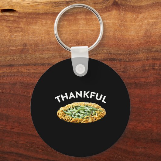 Thankful Green Bean Cerole Thanksgiving Dinner  Sleutelhanger (Voorkant)