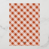 Thankful Harvest Script Photo Thanksgiving Folie Feestdagenkaart (Achterkant)