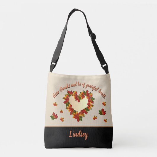 Thankful Heart Pesonalized Canvas tas (Achterkant)