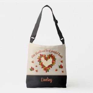 Thankful Heart Pesonalized Canvas tas