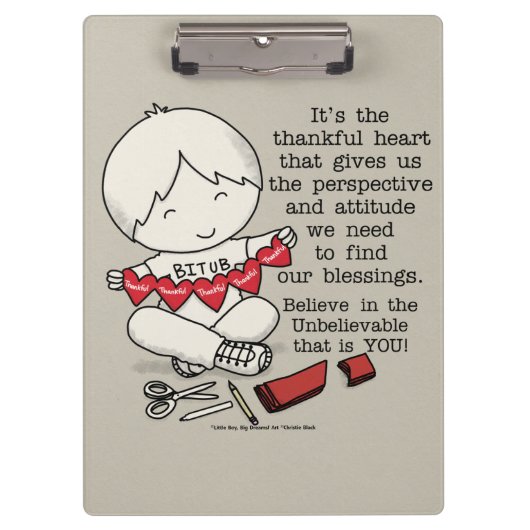 Thankful Hearts Klembord (Voorkant)