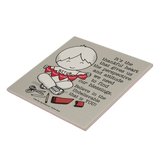 Thankful Hearts Tegeltje (Zijkant)