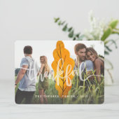 THANKFUL HERFST LEAF (MULTI FOTO) BEDANKKAART (Staand voorkant)