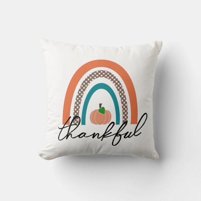 Thankful Herfst Rainbow Sierkussen (Voorkant)
