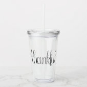 Thankful Insulated Tumbler Acryl Drinkbeker (Voorkant)