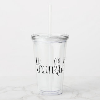Thankful Insulated Tumbler Acryl Drinkbeker