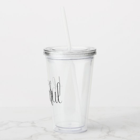 Thankful Insulated Tumbler Acryl Drinkbeker (Links)