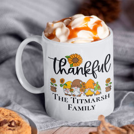 Thankful Little sunflower gnome familie Koffiemok