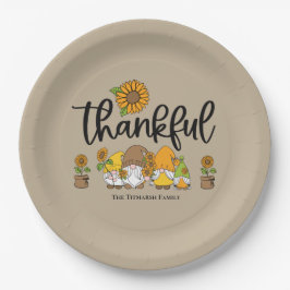 Thankful Little sunflower gnome familie Papieren Bordje