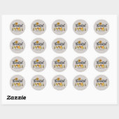 Thankful Little sunflower gnome familie Ronde Sticker (Vel)