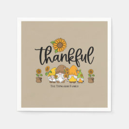 Thankful Little sunflower gnome familie Servet