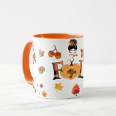 Thankful Mama Fall Mug – Cozy Autumn Pumpkin & Lea Mok (Voorkant links)