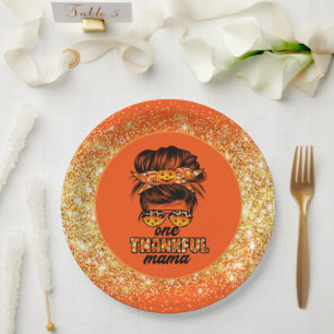 Thankful Mama herfst past Kleur aan Papieren Bordje