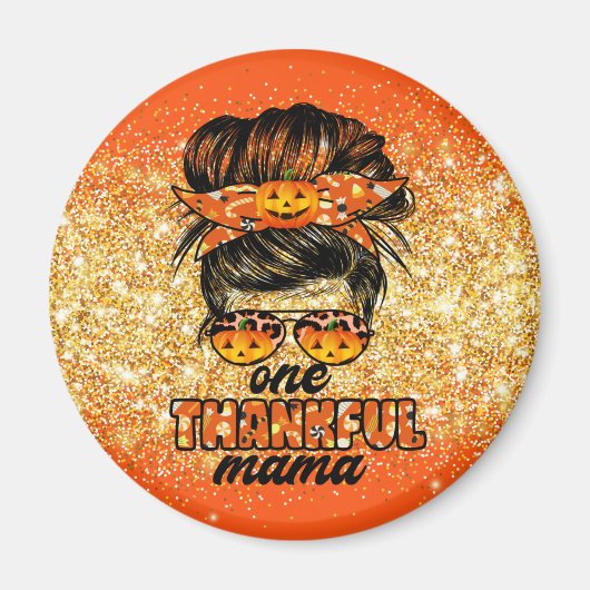 Thankful Mama herfst past Tekst en Kleur aan Magneet (Voorkant)