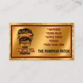 Thankful Mama herfst past Tekst en Kleur aan Visitekaartje (Voorkant)