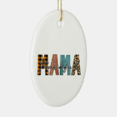 Thankful Mama Herfst Typografie Keramisch Ornament (Rechts)