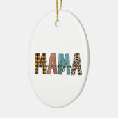 Thankful Mama Herfst Typografie Keramisch Ornament (Links)