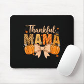 Thankful Mama Pumpkin Fall Coquette Bow Thanksgivi Muismat (Met muis)
