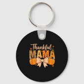 Thankful Mama Pumpkin Fall Coquette Bow Thanksgivi Sleutelhanger (Voorkant)