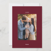 Thankful Merlot 2 Foto Thanksgiving Feestdagenkaart (Achterkant)