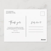 Thankful Modern Vertical Photo Wedding Briefkaart (Achterkant)