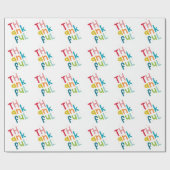 THANKFUL moderne heldere kleurrijke typografie Cadeaupapier (Vlak)