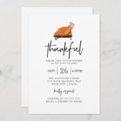 Thankful Moderne Thanksgiving Infrance Kaart (Voorkant / Achterkant)