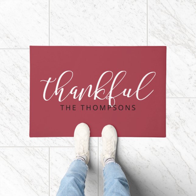 Thankful Name Script Font Deurmat (Binnen)