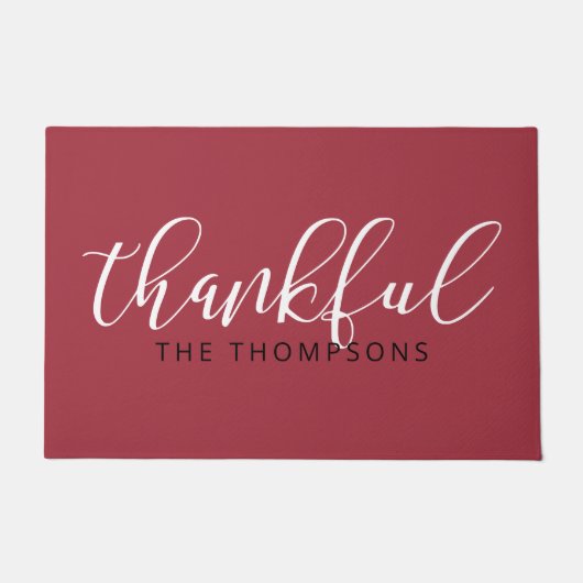 Thankful Name Script Font Deurmat (Voorkant)
