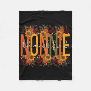 Thankful Nonnie Grandmoeder Thanksgiving Nonnie Gr Fleece Deken