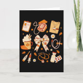Thankful Nurse Fall Stethoscope Coquette Bow Thank Kaart (Voorkant)