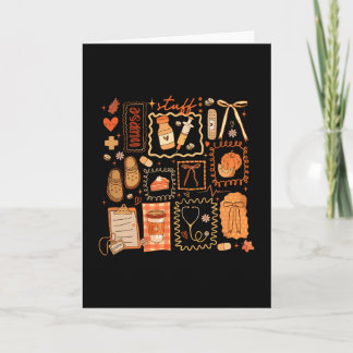 Thankful Nurse Fall Stethoscope Coquette Bow Thank Kaart