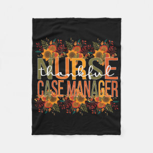 Thankful Nurse Hoesje Manager Thanksgiving Hoesje Fleece Deken