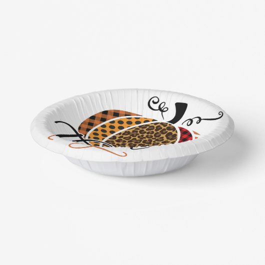 Thankful Patchwork Pumpkin Papieren Kommen (Gebogen)