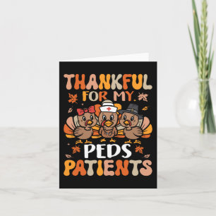 Thankful Peds Neurse Thanksgiving Turkije Pediatri Kaart